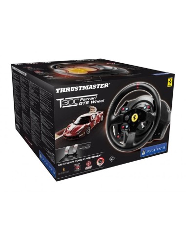 Thrustmaster T300 Ferrari GTE Nero Sterzo + Pedali Analogico Digitale PC, Playstation 3, PlayStation 4