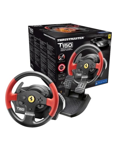 Thrustmaster T150 Ferrari Wheel Force Feedback Nero, Rosso USB Sterzo + Pedali PC, PlayStation 4, Playstation 3
