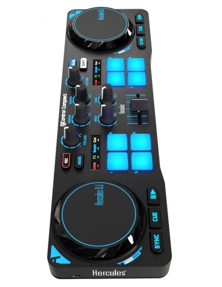 Hercules 4780843 controller per DJ 2 canali Nero