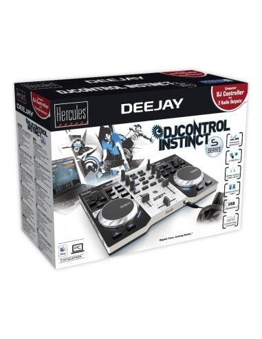 Hercules DJControl Instinct Party Pack Mixer per vinile Nero, Grigio