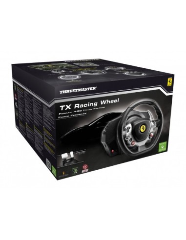 Thrustmaster TX Racing Wheel Ferrari 458 Italia Edition Nero, Argento, Giallo USB 2.0 Sterzo + Pedali Analogico Digitale PC,