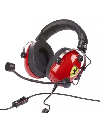 Thrustmaster New! T.Racing Scuderia Ferrari Edition Auricolare Cablato A Padiglione Gaming Nero, Rosso
