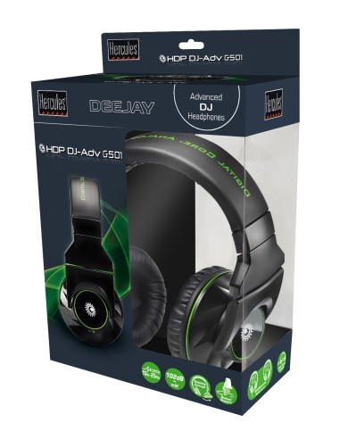 Hercules HDP DJ-Adv G501 Cuffie Cablato A Padiglione MUSICA Nero