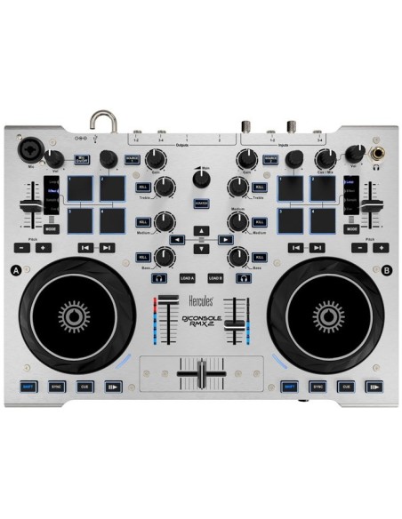 Hercules DJConsole RMX 2 4 canali Nero, Argento