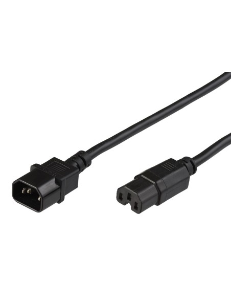 Microconnect PE011400 cavo di alimentazione Nero 2,5 m Accoppiatore C14 Accoppiatore C15