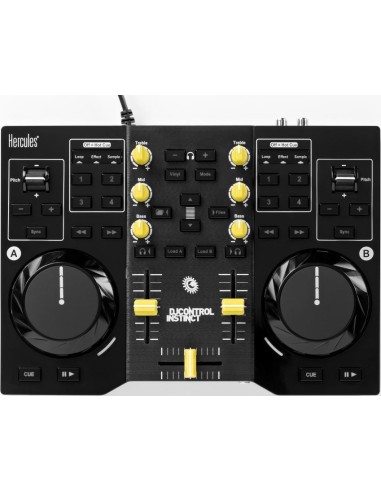 Hercules 4780740 mixer audio 4 canali Nero, Giallo