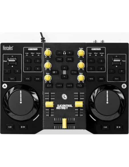 Hercules 4780740 mixer audio 4 canali Nero, Giallo