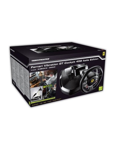 Thrustmaster Ferrari Vibration GT Cockpit 458 Italia Edition Nero Sterzo + Pedali PC, Xbox
