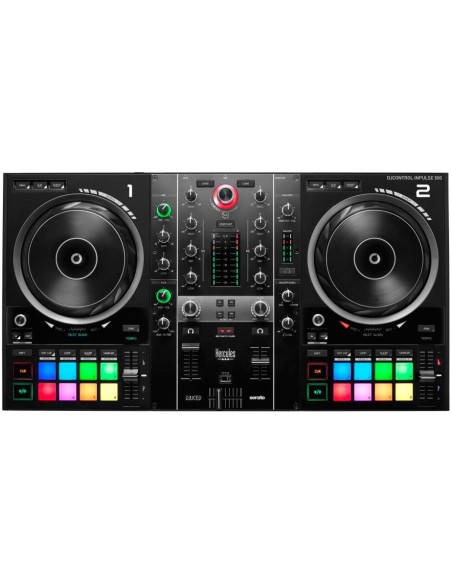 Hercules Inpulse 500 Mixer con controllo DVS (Digital Vinyl System) Nero