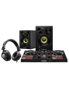 Hercules DJLearning Kit Mixer con controllo DVS (Digital Vinyl System) Nero
