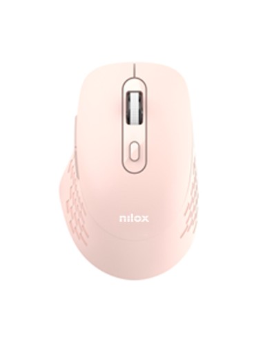 Nilox RATON DUAL WIRELESS 1600 DPI ROSA mouse Ufficio Bluetooth + USB Type-A Ottico