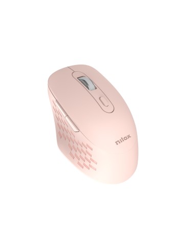Nilox RATON DUAL WIRELESS 1600 DPI ROSA mouse Ufficio Bluetooth + USB Type-A Ottico