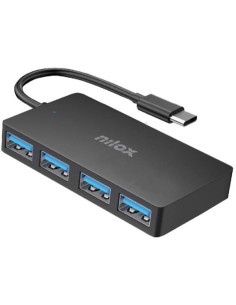Nilox NXHUBUSC04 hub di interfaccia USB 3.2 Gen 1 (3.1 Gen 1) Type-A 5000 Mbit s Nero
