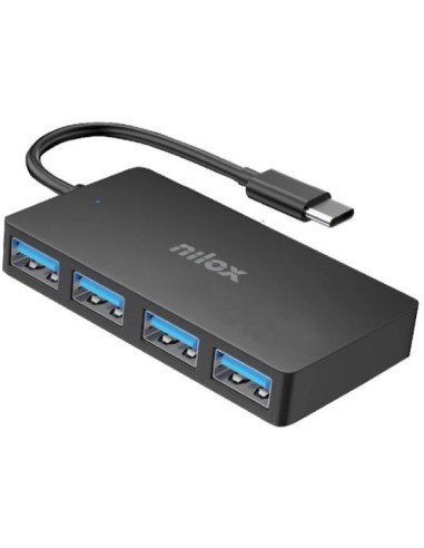 Nilox NXHUBUSC04 hub di interfaccia USB 3.2 Gen 1 (3.1 Gen 1) Type-A 5000 Mbit s Nero
