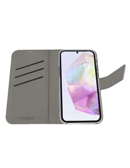 Celly WALLY custodia per cellulare 17 cm (6.7") Custodia a borsellino Nero