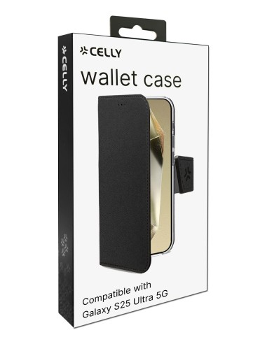 Celly WALLY custodia per cellulare 17,5 cm (6.9") Custodia a borsellino Nero