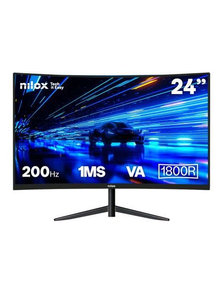Nilox MONITOR 23 8 CURVO 200HZ HDMI DP Monitor PC 60,5 cm (23.8") 1920 x 1080 Pixel Full HD LCD Nero