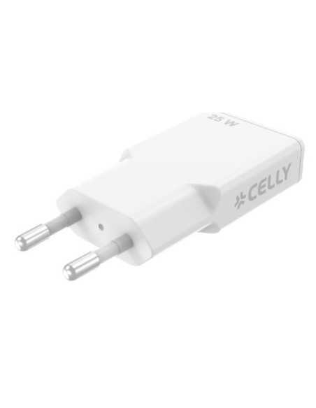 Celly SLIMTC1C25W Computer portatile, Smartphone, Tablet Bianco AC Ricarica rapida Interno