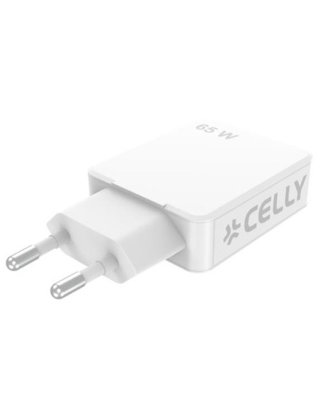 Celly SLIMTC2C65WWH Caricabatterie per dispositivi mobili Computer portatile, Smartphone, Tablet Bianco AC Ricarica rapida