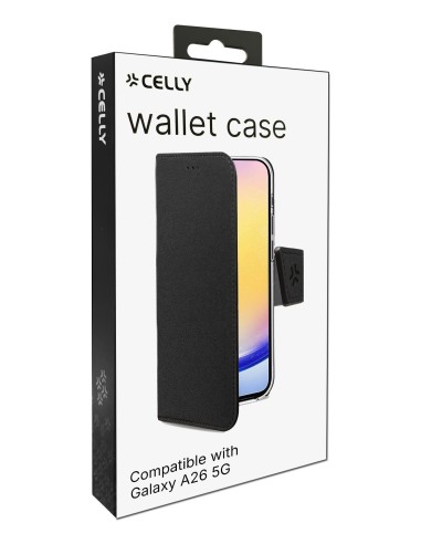 Celly WALLY custodia per cellulare 17 cm (6.7") Custodia a borsellino Nero