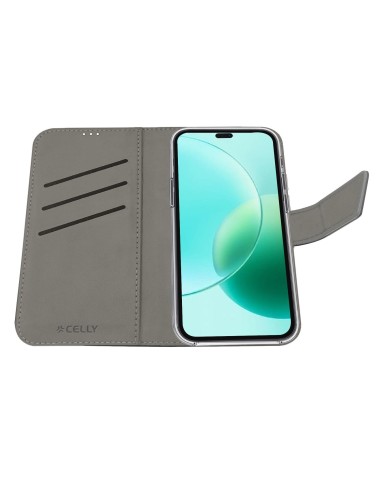 Celly WALLY custodia per cellulare 17 cm (6.7") Custodia a borsellino Nero