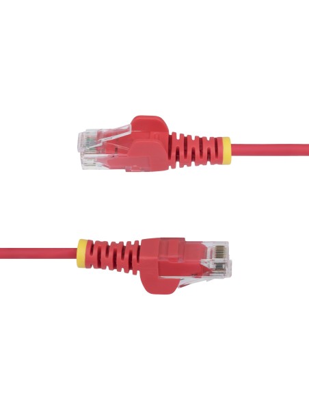 StarTech.com Cavo Ethernet CAT6 Rosso da 1m Patch UTP con Plug RJ45 Antigroviglio e Rilievi di Trazione, Cavo Lan Slim in Rame