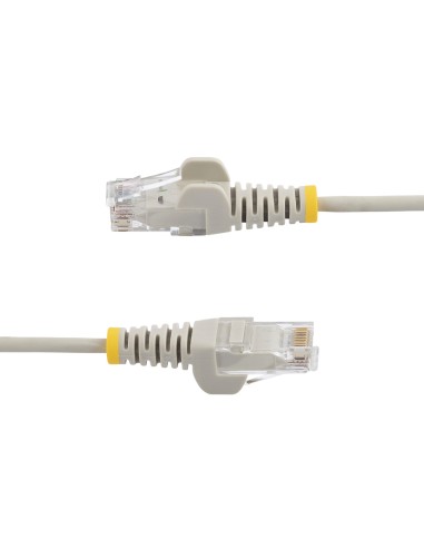 StarTech.com Cavo Ethernet CAT6 Grigio da 10m Patch UTP con Plug RJ45 Antigroviglio e Rilievi di Trazione, Cavo Lan Slim in