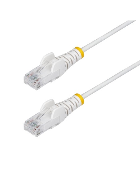 StarTech.com Cavo Ethernet CAT6 Bianco da 50cm Patch UTP con Plug RJ45 Antigroviglio e Rilievi di Trazione, Cavo Lan Slim in
