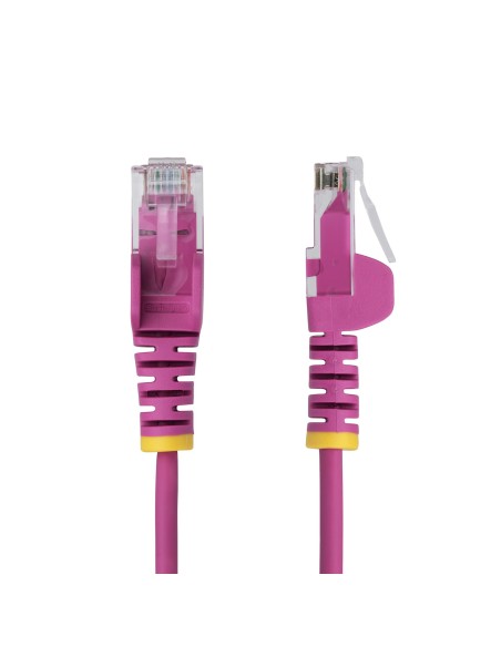 StarTech.com Cavo Ethernet CAT6 Rosa da 10m Patch UTP con Plug RJ45 Antigroviglio e Rilievi di Trazione, Cavo Lan Slim in Rame