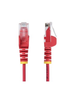 StarTech.com Cavo Ethernet CAT6 Rosso da 5m Patch UTP con Plug RJ45 Antigroviglio e Rilievi di Trazione, Cavo Lan Slim in Rame 2