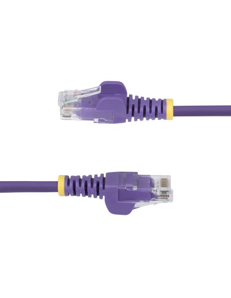 StarTech.com Cavo Ethernet CAT6 Viola da 10m Patch UTP con Plug RJ45 Antigroviglio e Rilievi di Trazione, Cavo Lan Slim in Rame