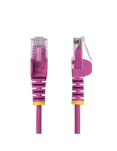 StarTech.com Cavo Ethernet CAT6 Rosa da 1m Patch UTP con Plug RJ45 Antigroviglio e Rilievi di Trazione, Cavo Lan Slim in Rame