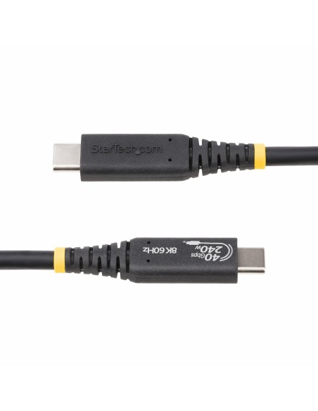 StarTech.com Cavo USB4 da 1m, cavo USB-C certificato USB-IF, 40 Gbps, 240W PD 3.1 EPR, 8K 60Hz, cavo di trasferimento dati USB