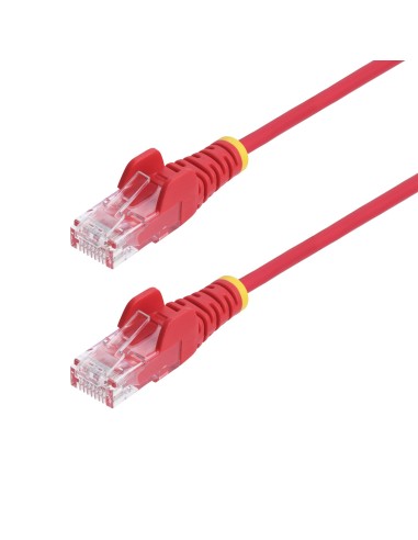 StarTech.com Cavo Ethernet CAT6 Rossa da 15m Patch UTP con Plug RJ45 Antigroviglio e Rilievi di Trazione, Cavo Lan Slim in Rame