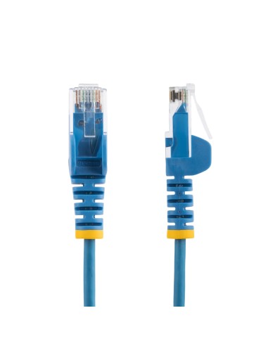 StarTech.com Cavo Ethernet CAT6 Blu da 5m Patch UTP con Plug RJ45 Antigroviglio e Rilievi di Trazione, Cavo Lan Slim in Rame