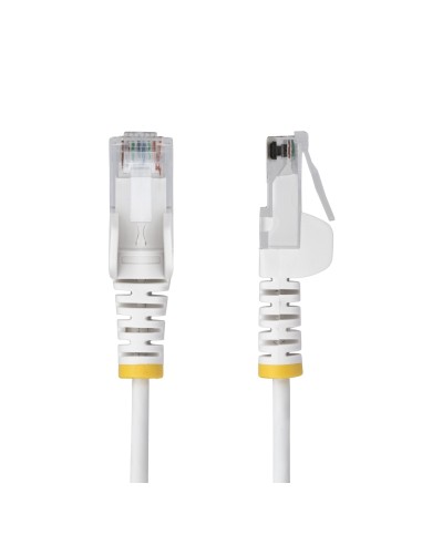 StarTech.com Cavo Ethernet CAT6 Bianco da 10m Patch UTP con Plug RJ45 Antigroviglio e Rilievi di Trazione, Cavo Lan Slim in