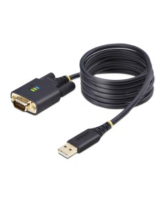 StarTech.com Cavo adattatore da USB a seriale da 2 m, ritenzione COM, viti dadi intercambiabili, da USB-A a DB9 RS232, IC FTDI,