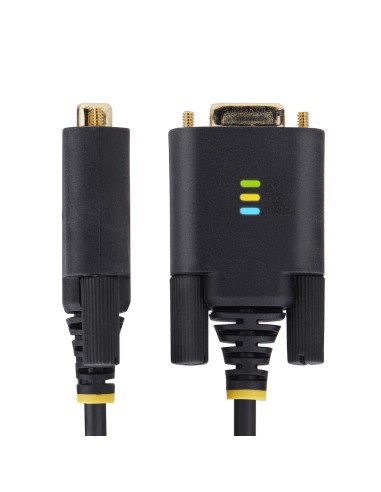 StarTech.com Cavo adattatore da USB a seriale da 2 m, ritenzione COM, viti dadi intercambiabili, da USB-A a DB9 RS232, IC FTDI,