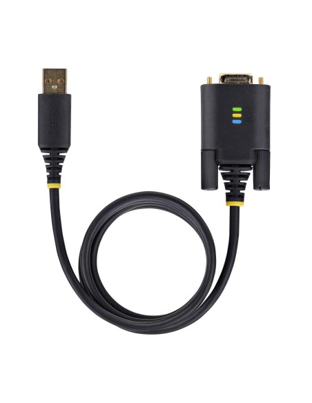 StarTech.com Cavo adattatore da USB a seriale da 2 m, ritenzione COM, viti dadi intercambiabili, da USB-A a DB9 RS232, IC FTDI,