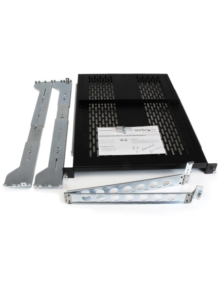 StarTech.com Ripiano Ventilato 2U per Server Rack con braccio per gestione cavi - Profondità d'installazione regolabile da 70