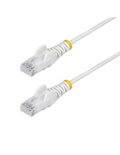 StarTech.com Cavo Ethernet CAT6 Bianco da 2m Patch UTP con Plug RJ45 Antigroviglio e Rilievi di Trazione, Cavo Lan Slim in Rame
