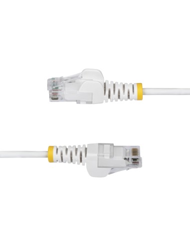 StarTech.com Cavo Ethernet CAT6 Bianco da 1,5m Patch UTP con Plug RJ45 Antigroviglio e Rilievi di Trazione, Cavo Lan Slim in