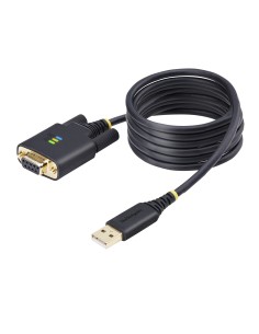 StarTech.com Cavo adattatore seriale da USB a Null Modem, ritenzione COM, FTDI, USB-A a DB9 RS232, viti dadi DB9