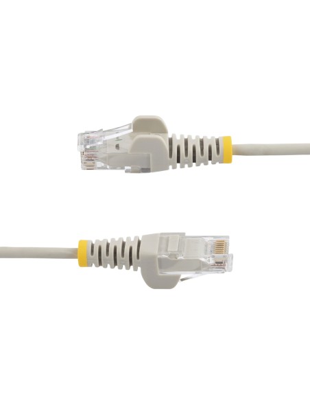 StarTech.com Cavo Ethernet CAT6 Grigio da 7m Patch UTP con Plug RJ45 Antigroviglio e Rilievi di Trazione, Cavo Lan Slim in Rame