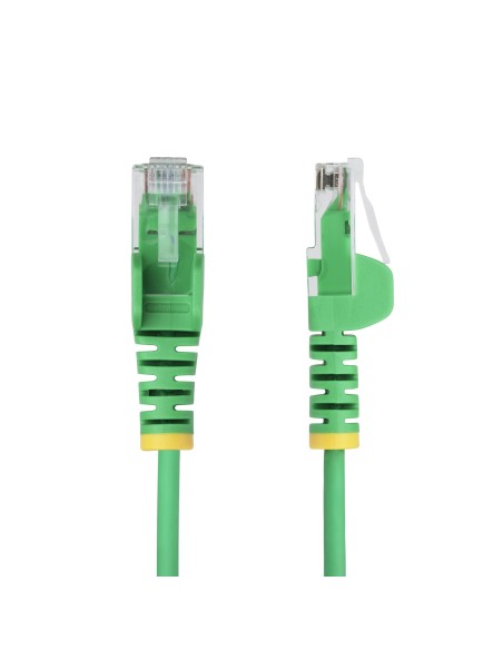 StarTech.com Cavo Ethernet CAT6 Verde da 2,5m Patch UTP con Plug RJ45 Antigroviglio e Rilievi di Trazione, Cavo Lan Slim in