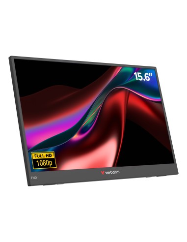 Verbatim Portable 15.6" FHD Monitor LIGHT Monitor portatile Nero 39,6 cm (15.6") LCD 1920 x 1080 Pixel
