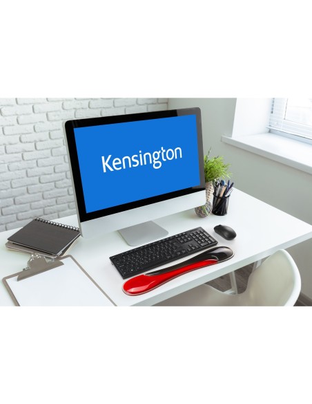 Kensington Poggiapolsi per tastiera sottile Duo Gel - Rosso