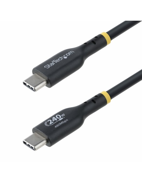 StarTech.com Cavo di Ricarica USB-C da 4m, cavo USB-C certificato USB-IF, 240W PD EPR, cavo trasferimento dati USB 2.0 Tipo-C