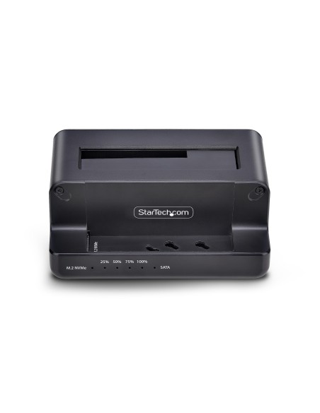 StarTech.com Duplicatore di Unità da M.2 NVMe a 2.5 3.5 SATA, Clonatore Autonomo Bidirezionale a Doppio Slot SSD da NVMe a SATA