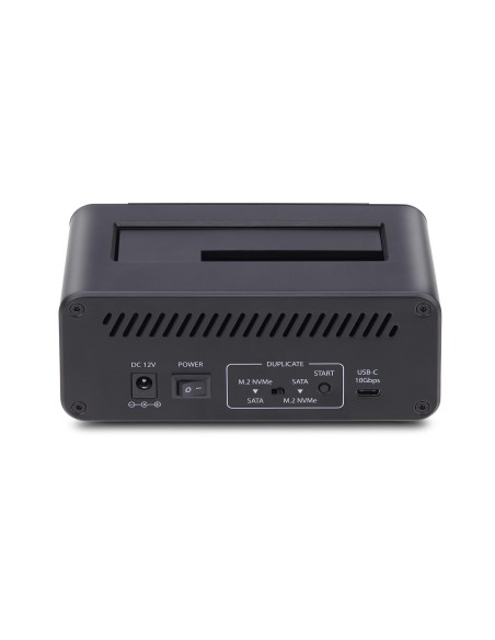 StarTech.com Duplicatore di Unità da M.2 NVMe a 2.5 3.5 SATA, Clonatore Autonomo Bidirezionale a Doppio Slot SSD da NVMe a SATA